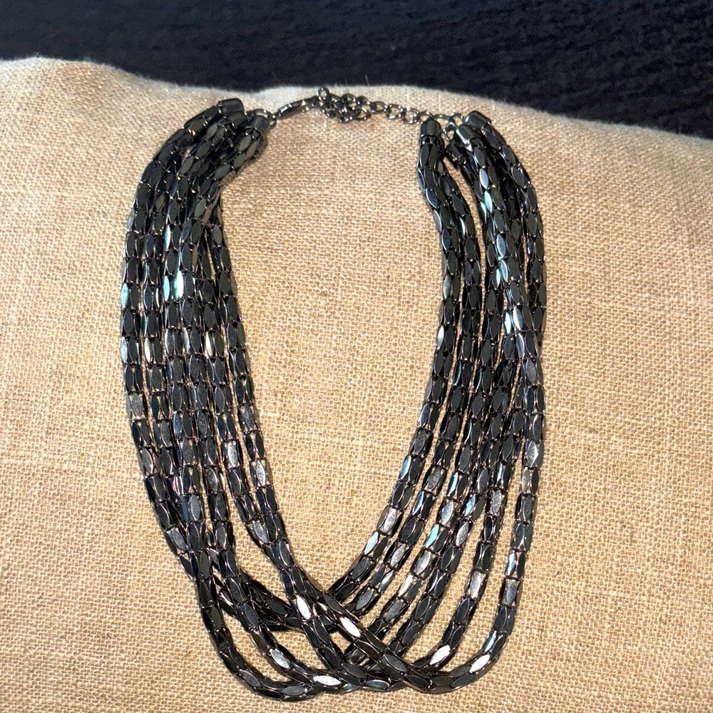 Elegant Black Multi-Strand Necklace NEW 
Same day delivery